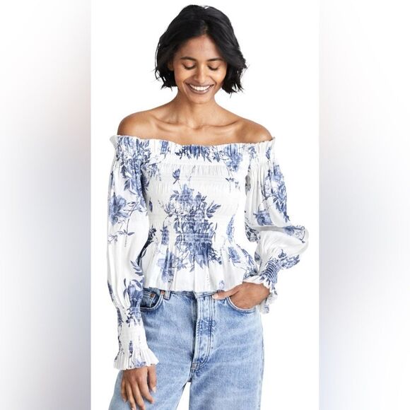 ALLSAINTS Linen-Silk Lara Buruberu Top Size US 6 - Picture 1 of 12